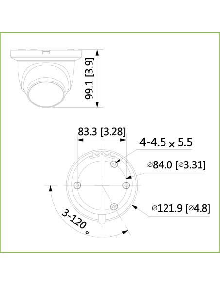 Acheter DAHUA IPC-HDW3241TM-AS Mini-dôme IP H265 IA 2M DN SMART WDR Starlight IVS SMD IR 50 m 2.8mm IP67 PoE SD MIC