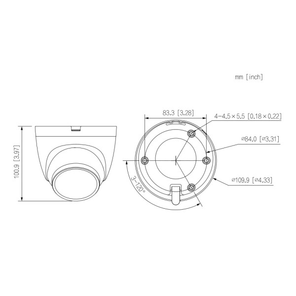 Kaufen DAHUA IPC-HDW2441T-S-0280B Mini-Dome-IP H265 4MP Tag/Nacht WDR 3DNR Starlight IR 30 m 2.8mm IP67 PoE SD MIC KI