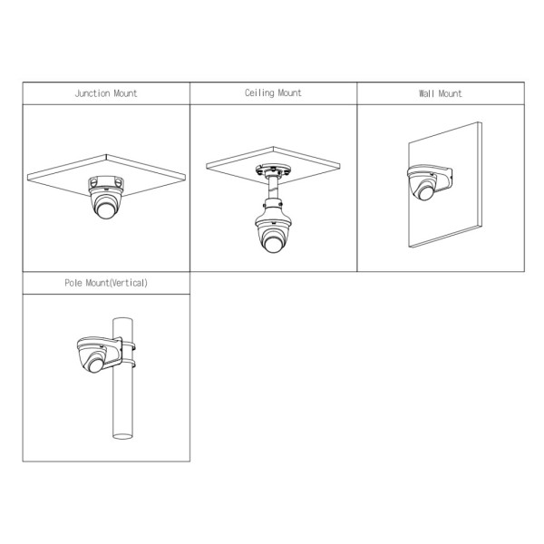 Acheter DAHUA IPC-HDW2441T-S-0280B Mini-dôme IP H265 4M DN WDR 3DNR Starlight IR 30 m 2.8mm IP67 PoE SD MIC IA