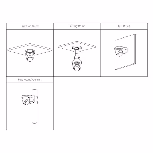 Comprar DAHUA IPC-HDW2441T-S-0280B-B MiniDomo IP H265 4M DN WDR 3DNR Starlight IR30m 2.8mm IP67 PoE SD MIC AI Color negro