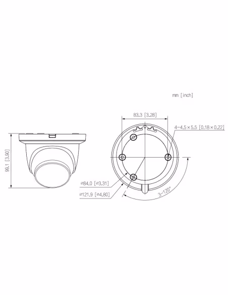 Comprar DAHUA IPC-HDW2449TM-S-IL-0280B MiniDomo IP 4M H265 FULL COLOR WDR IVS SMD Iluminación Dual LED30m/IR30m 2.8mm IP67 PoE M