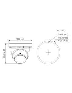 Comprar DAHUA IPC-HDW3449QM-S-IL-0280B MiniDomo IP 4M H265 WDR Iluminación Dual LED50m/IR50m 2.8mm IP67 PoE MIC AI 2