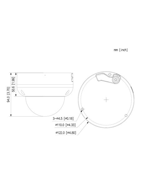 Acheter DAHUA IPC-HDBW3441R-AS-P Dôme IP grand angle H265 4M WDR Starlight IR 15 m 2.1mm IP67 IK10 PoE AUDIO MIC E/S IA