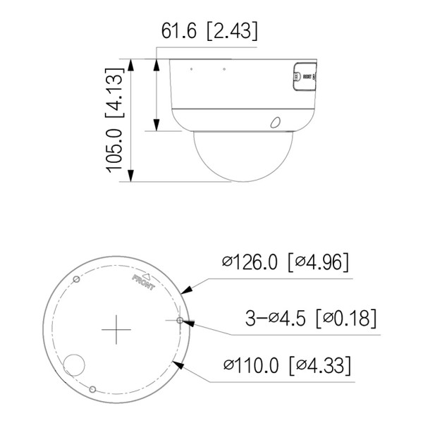 Acquistare DAHUA IPC-HDBW3449R1-ZAS-PV-S5-B Dome IP TiOC 3.0 H265 4M WDR Illuminazione Dual LED40m/IR50m 2.7-13.5VFM IP67 IK10 P