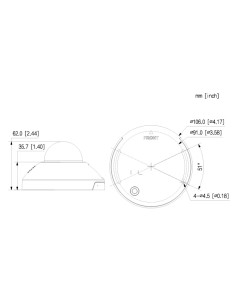 Comprar DAHUA IPC-HDPW5441C-AS-PV Cámara de ascensor IP H265 4M WDR Starlight LED/IR10m 2.1mm PoE MIC/altavoz E/S AI 2