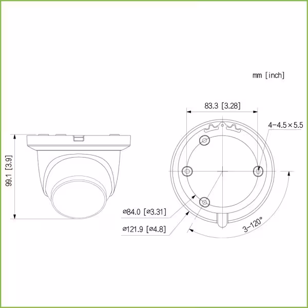 Acquistare DAHUA IPC-HDW5449TM-SE-LED MiniDome IP H265 4M FULL COLOR 2.0 WDR 140dB Starlight LED30m 2.8mm IP67 ePoE SD MIC AI