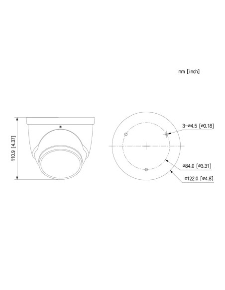 Acquistare DAHUA IPC-HDW5449H-ASE-D2 MiniDomo IP H265 4M DUAL-LENS FULL COLOR 2.0 dWDR Starlight IR50m/2LED 2.8mm IP67 ePoE AUDI
