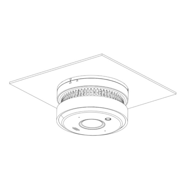 Acheter DAHUA HY-SAV849HA-E Caméra dôme IP 5M DN WDR 90 dB 3DNR IR 20 m 2.0mm AUDIO MIC E/S avec détection de fumée et d’incendi