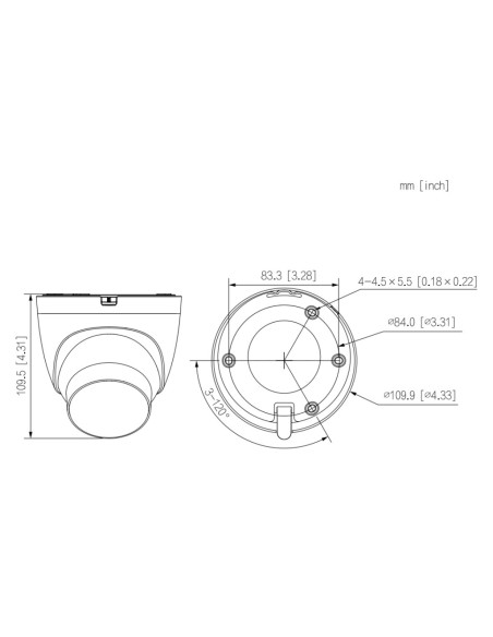 Kaufen DAHUA IPC-HDW2849T-S-LED-0280B-PRO Mini-Dome-IP-Kamera WizColor PRO H.265 8MP WDR LED 30 m 2.8mm IP67 PoE SD Mikrofon KI
