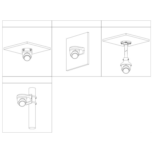 Comprare DAHUA IPC-HDW3849H-AS-PV-0280B-S5 MiniDomo IP TiOC 3.0 H265 8M WDR Illuminazione doppia LED30m/IR30m 2.8mm IP67 PoE MIC
