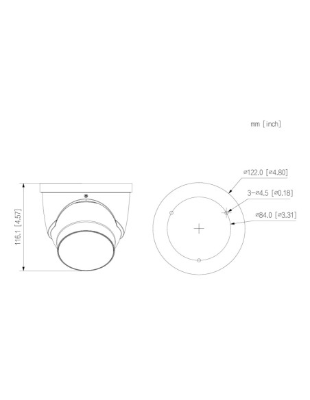 Kaufen DAHUA IPC-HDW3849H-AS-PV-0280B-PRO-B Mini-Dome-IP-WizColor TiOC PRO H.265 8 MP WDR Duale Beleuchtung LED 30 m/IR 30 m 2.8