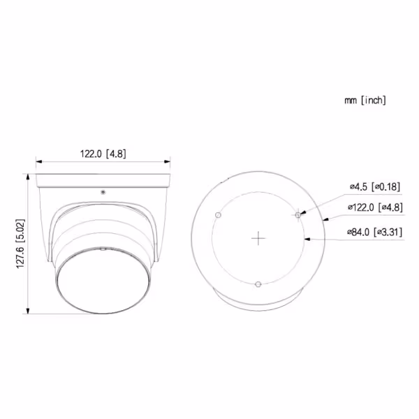 Acquistare DAHUA IPC-HDW3849H-ZAS-PV-PRO-B Mini Dome IP WizColor TiOC PRO H265 8M WDR Illuminazione doppia LED50m/IR50m 2.7-12VF