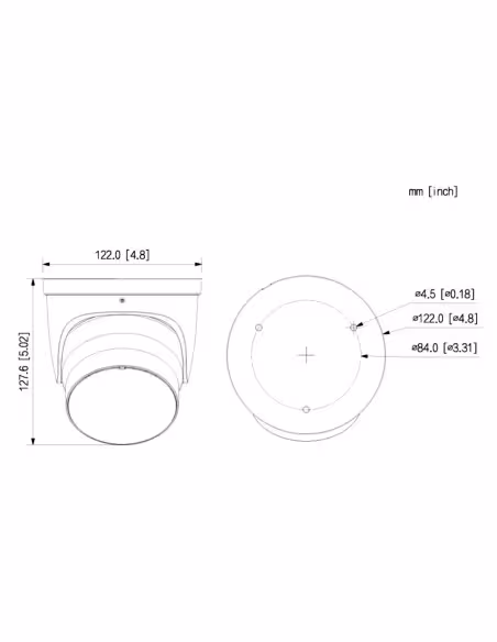 Acquistare DAHUA IPC-HDW3849H-ZAS-PV-PRO-B Mini Dome IP WizColor TiOC PRO H265 8M WDR Illuminazione doppia LED50m/IR50m 2.7-12VF