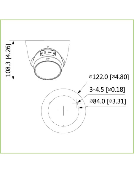 Comprar DAHUA IPC-HDW5842T-ZE-S2 MiniDomo IP H265 8M WDR Starlight+ IR50m 2.7-12VFM IP67 ePoE MIC AI