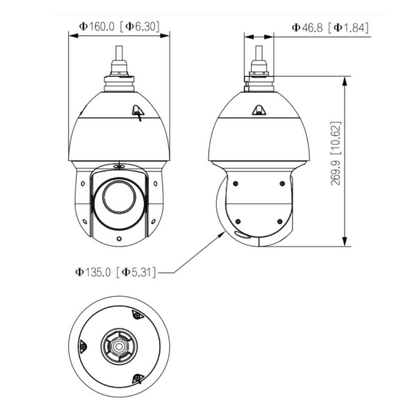 Acquistare DAHUA SD49425GB-HNR Dome PTZ IP 4M DN WDR Starlight IR100m 25X 3D IP66 PoE I/O AI