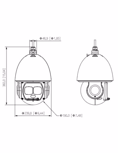 Kaufen DAHUA SD6AL445GB-HNV-IR Dome PTZ IP 4M WDR Starlight IR300m 45x IP67 Hi-POE AUDIO E/A KI