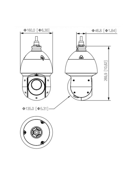 Kaufen DAHUA SD49825GB-HNR Dome PTZ IP 8M Tag/Nacht WDR Starlight IR 100 m 25X 3D IP66 PoE+ Audio Ein-/Ausgänge KI