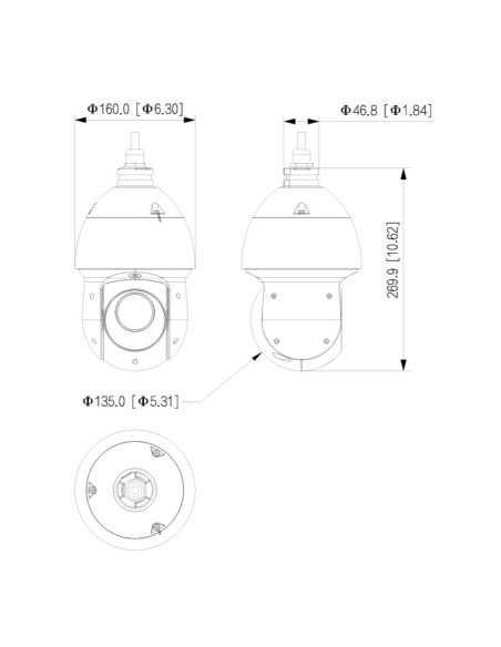Acquistare DAHUA SD4D825MB-HNR Dome PTZ IP 8M H265 Illuminazione doppia LED100m/IR100m 25x IP67 PoE AUDIO I/O AI