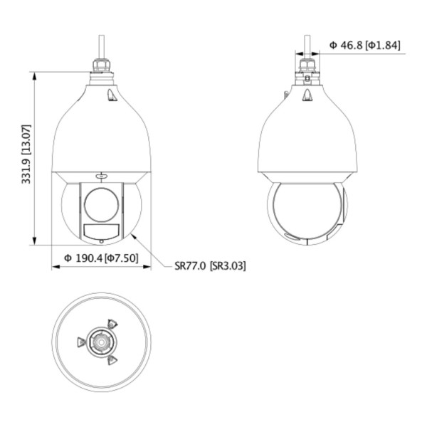 Comprare DAHUA SD5A825GA-HNR Dome PTZ IP 8M DN WDR Starlight+ IVS IR150m 25X IP67 IK10 PoE+ AUDIO I/O AI