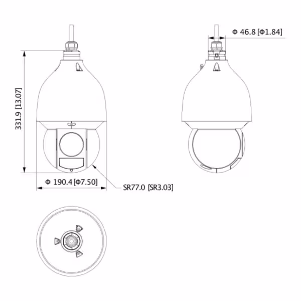 Kaufen DAHUA SD5A825GA-HNR Dome PTZ IP 8M DN WDR Starlight+ IVS IR150m 25X IP67 IK10 PoE+ AUDIO E/A KI