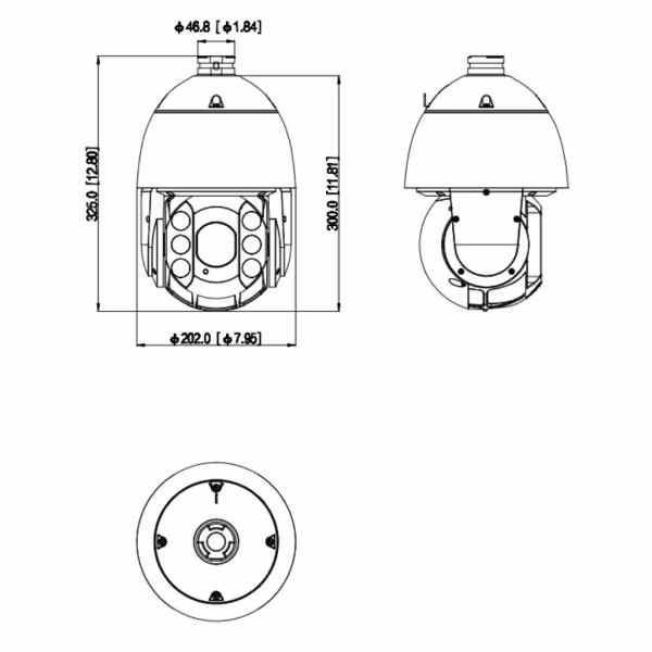 Comprar DAHUA SD6C3825GA-HNR-A-PV1 Domo PTZ IP 8M TiOC H265 WDR Starlight Iluminación Dual LED50m/IR150m 25x IP66 PoE+ AUDIO E/S