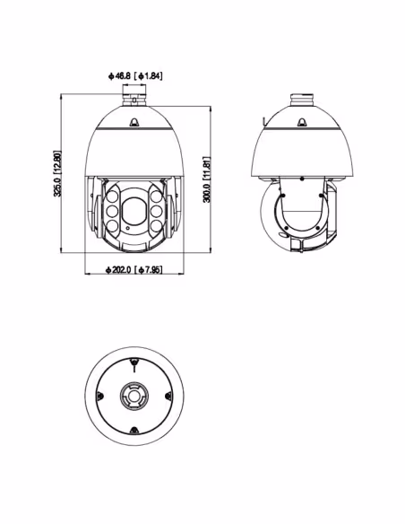 Comprar DAHUA SD6C3825GA-HNR-A-PV1 Domo PTZ IP 8M TiOC H265 WDR Starlight Iluminación Dual LED50m/IR150m 25x IP66 PoE+ AUDIO E/S