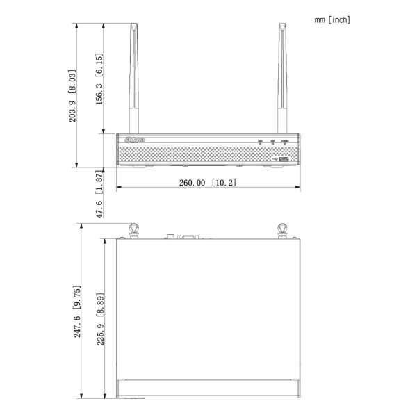 Acquistare DAHUA NVR1108HS-W-S2-CE NVR 8 canali 40 Mbps H265 HDMI 1 HDD WiFi antenna duale