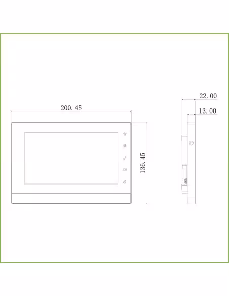 Acheter DAHUA VTH1550CHW-2-S1 Moniteur intérieur 7" en saillie pour vidéophone 2 fils SD 6E 1S alarme blanc