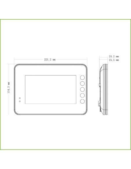 Kaufen DAHUA VTH1560BW 7"-Innenmonitor zur Aufputzmontage für IP-Video-Türsprechanlage, SD 4 GB, 8E, Alarm, Weiß