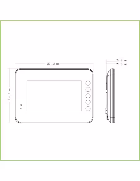 Comprar DAHUA VTH1560BW Monitor Interior 7" de Superficie para Videoportero IP SD 4GB 8E Alarma Blanco