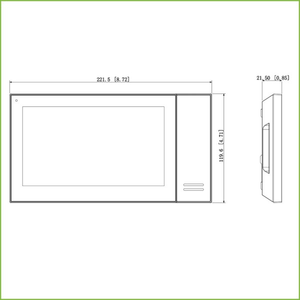Comprar DAHUA VTH2421FB-P Monitor Interior 7" de Superficie para Videoportero IP PoE SD 6E 1S Alarma Negro