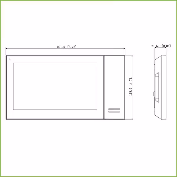 Acquistare DAHUA VTH2421FB-P Monitor interno 7" da superficie per videocitofono IP PoE SD 6E 1S Allarme Nero