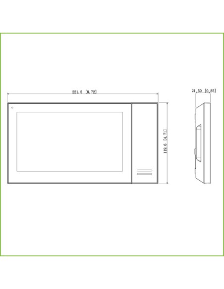 Comprar DAHUA VTH2421FB-P Monitor Interior 7" de Superficie para Videoportero IP PoE SD 6E 1S Alarma Negro
