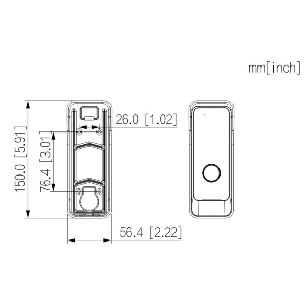 Kaufen DAHUA VTO0301R-W IP-WiFi-Video-Türsprechanlagen-Außenstation ohne Kamera, bidirektionales Audio