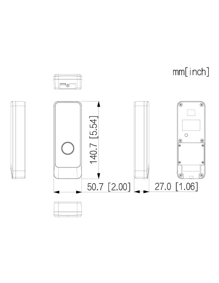 Kaufen DAHUA VTO1301R-W IP-WLAN-Video-Türsprechanlagen-Außenstation mit 2MP-Kamera und bidirektionalem Audio