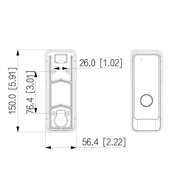 Comprar DAHUA VTO1301R-W Estación Exterior de Videoportero IP WiFi con Cámara 2MP AUDIO bidireccional