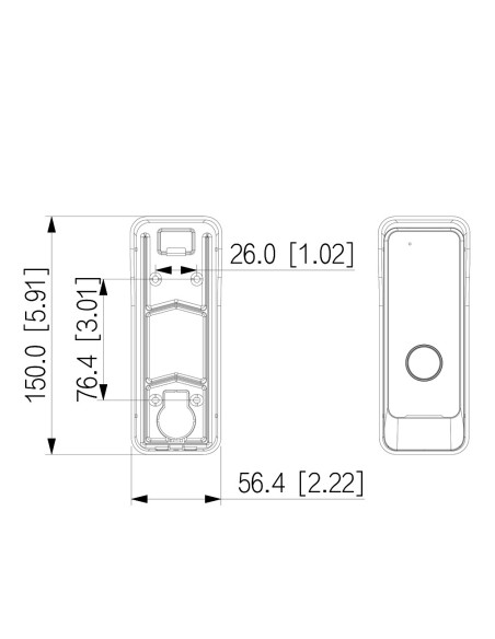 Kaufen DAHUA VTO1301R-W IP-WLAN-Video-Türsprechanlagen-Außenstation mit 2MP-Kamera und bidirektionalem Audio