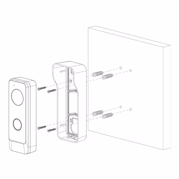 Acheter DAHUA VTO1301R-W Station extérieure d’interphone vidéo IP WiFi avec caméra 2 MP, audio bidirectionnel