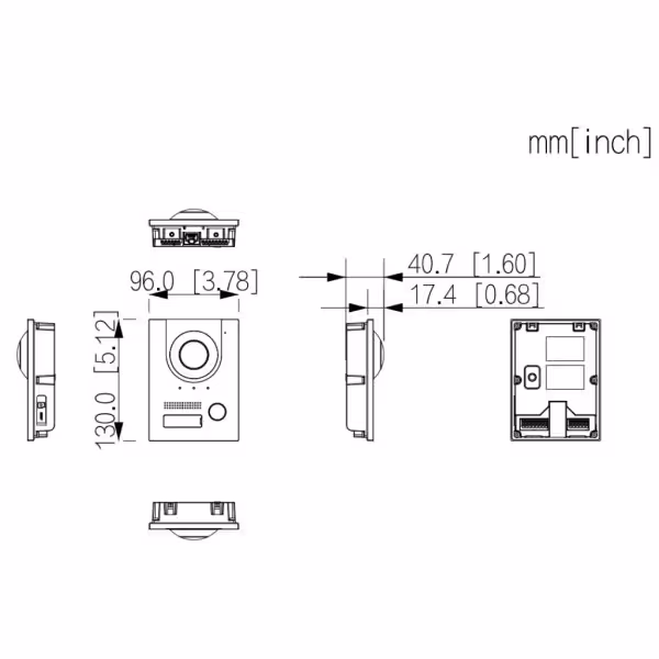 Acheter DAHUA VTO2202F-P-S3 Station extérieure pour vidéophone IP 2 fils/RJ45 PoE avec caméra 2 MP IP65 IK07 168,6º