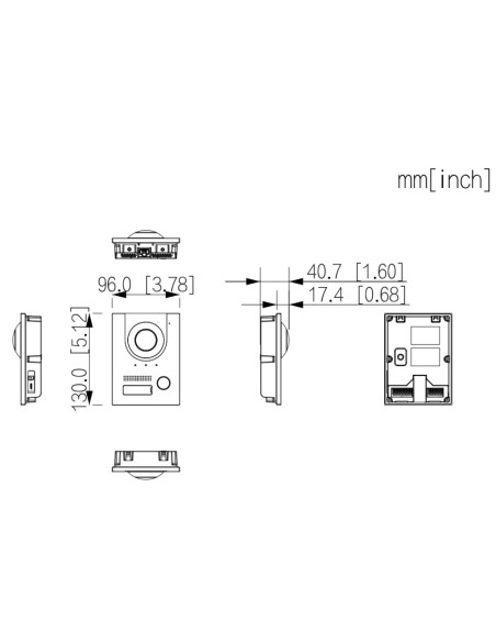 Kaufen DAHUA VTO2202F-P-S3 Außenstation für IP-Video-Türsprechanlage 2-Draht/RJ45 PoE mit 2MP-Kamera IP65 IK07 168,6º