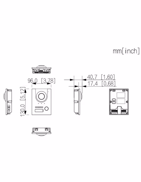 Comprar DAHUA VTO2202F-P-S3 Estación Exterior para Videoportero IP 2-hilos/RJ45 PoE con Cámara 2MP IP65 IK07 168.6º