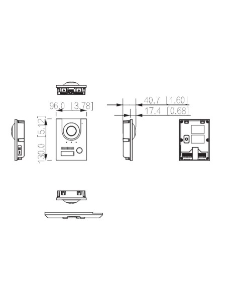 Kaufen DAHUA KTP01L-S2(F) IP-Video-Türsprechanlagen-Set für den Außenbereich zum Einbau + Innenmonitor