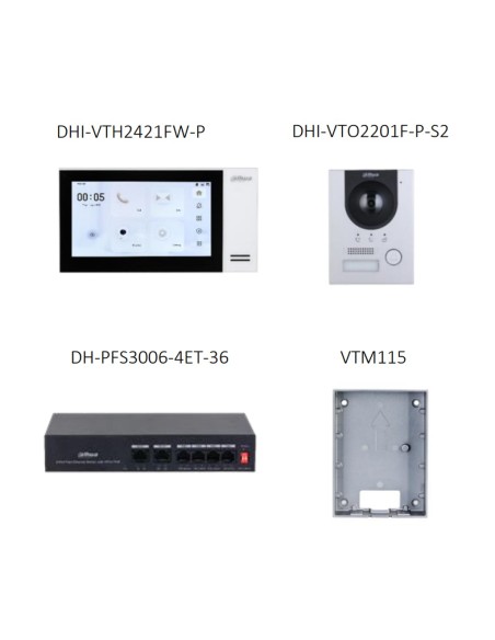 Kaufen DAHUA KTP01L-S2(S) IP-Video-Türsprechanlagen-Set für den Außenbereich zur Aufputzmontage + Innenmonitor