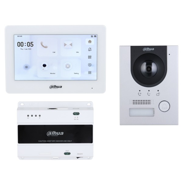Kaufen DAHUA KTD01L-S3(F) IP-Video-Türsprechanlagen-Set (2-Draht) für den Außenbereich zum Einbau + Innenmonitor