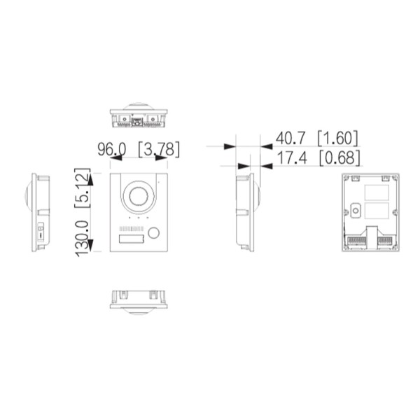 Kaufen DAHUA KTD01L-S3(F) IP-Video-Türsprechanlagen-Set (2-Draht) für den Außenbereich zum Einbau + Innenmonitor