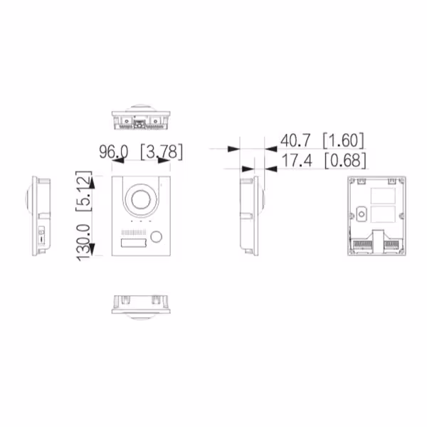 Acheter DAHUA KTD01L-S3(F) Kit visiophone IP 2 fils extérieur à encastrer + moniteur intérieur