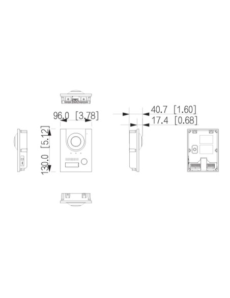 Kaufen DAHUA KTD01L-S3(F) IP-Video-Türsprechanlagen-Set (2-Draht) für den Außenbereich zum Einbau + Innenmonitor