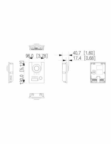 Comprar DAHUA KTD01L-S3(F) Kit Videoportero 2-hilos IP exterior para Insertar + monitor interior