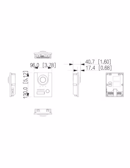 Acheter DAHUA KTD01L-S3(F) Kit visiophone IP 2 fils extérieur à encastrer + moniteur intérieur