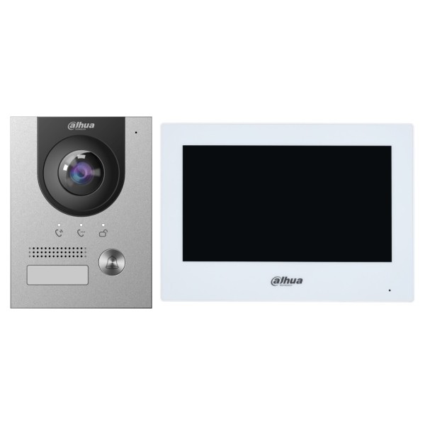Acquistare DAHUA KTD02(F) Kit videocitofono IP esterno a 2 fili da incasso + monitor interno a 2 fili e WiFi